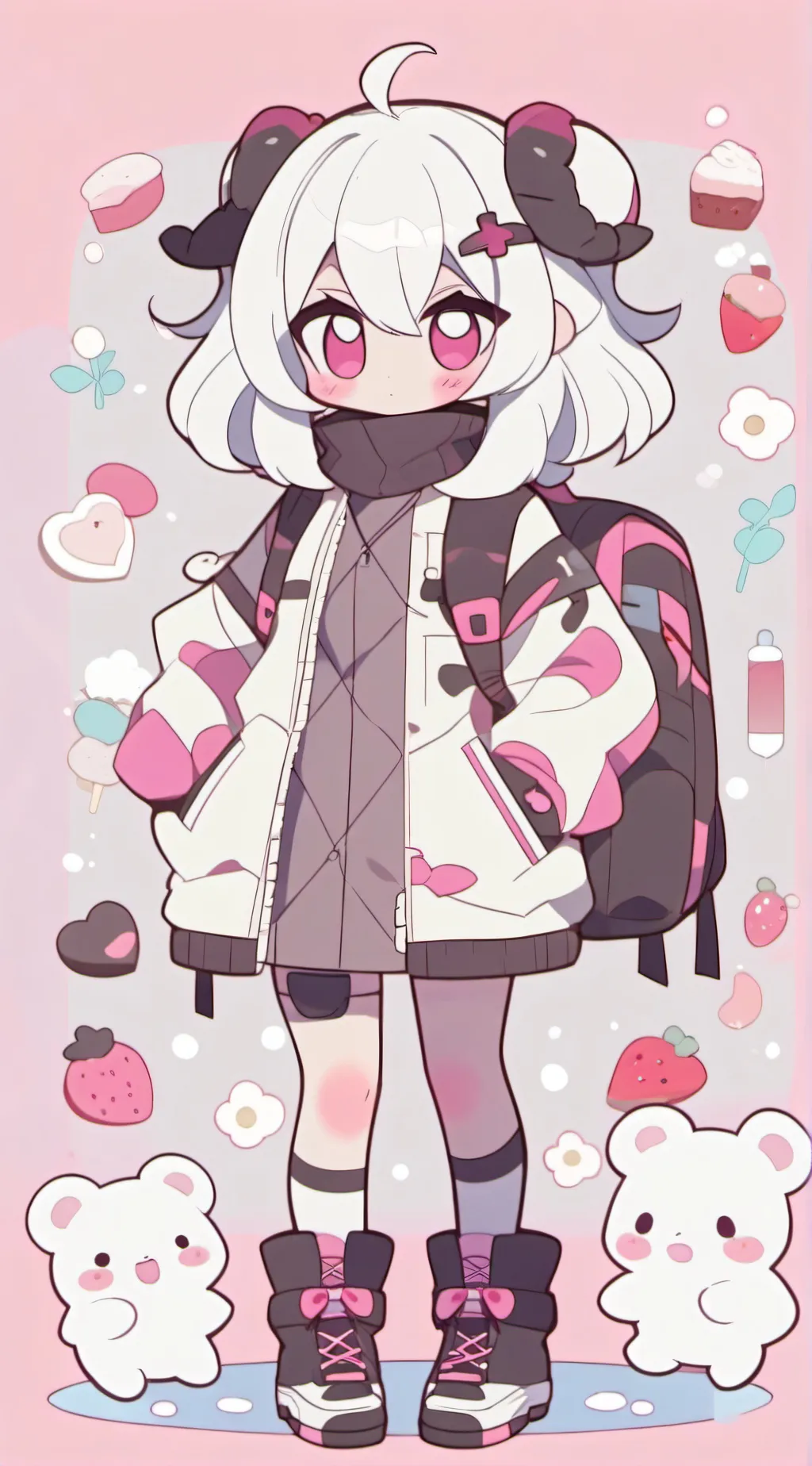 ai character: ★mika★ background