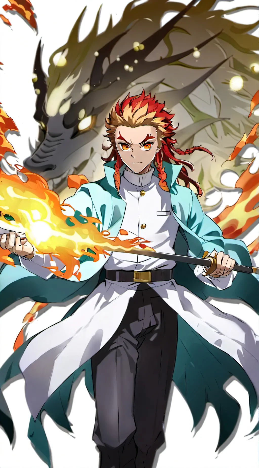 ai character: Kyojuro Rengoku background