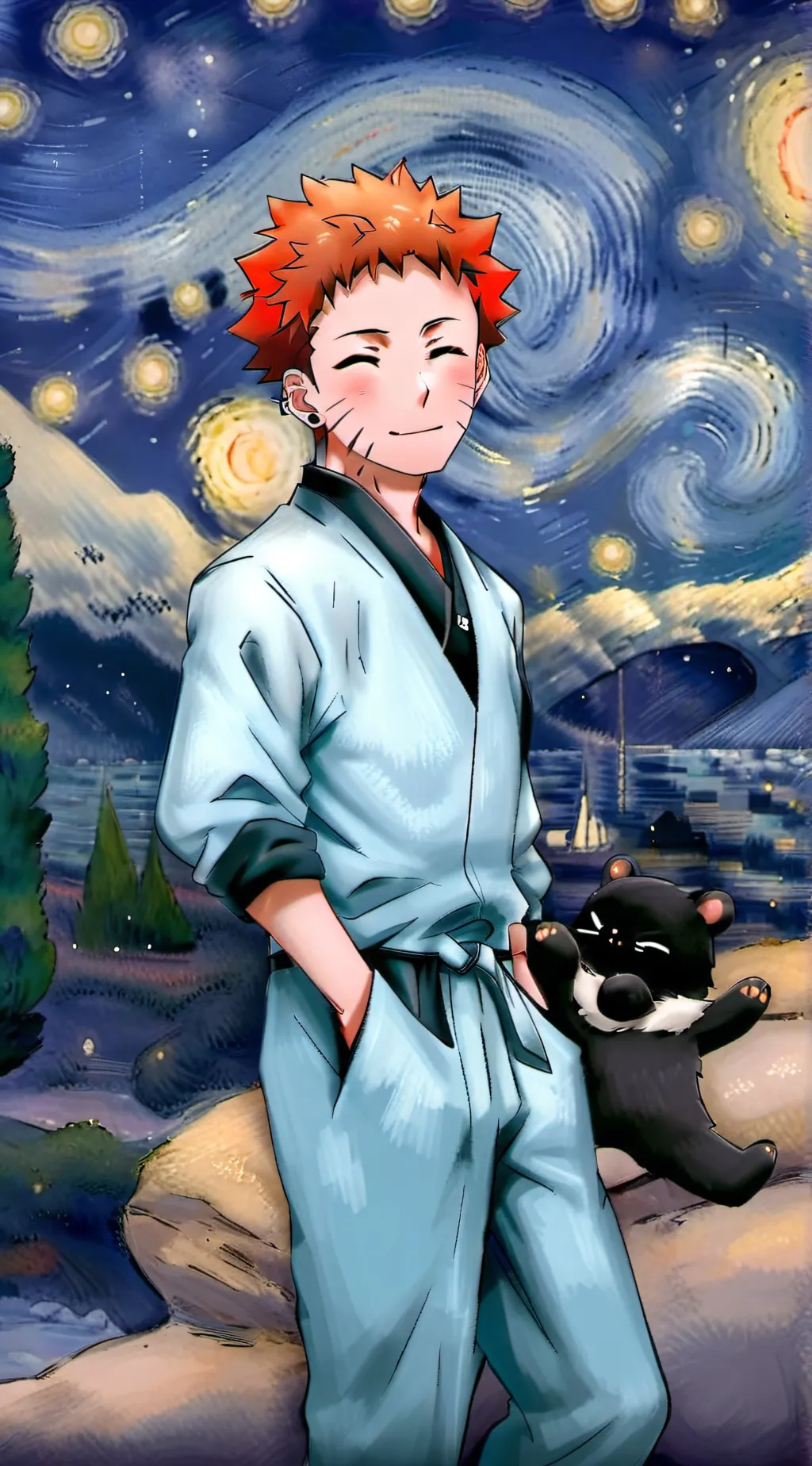 ai character: yuta okkostu  background