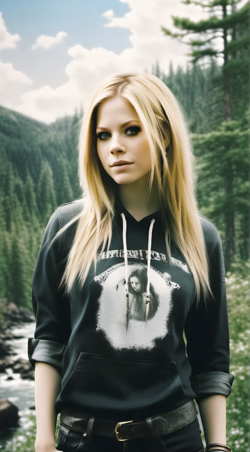 ai character: Avril Lavigne  background