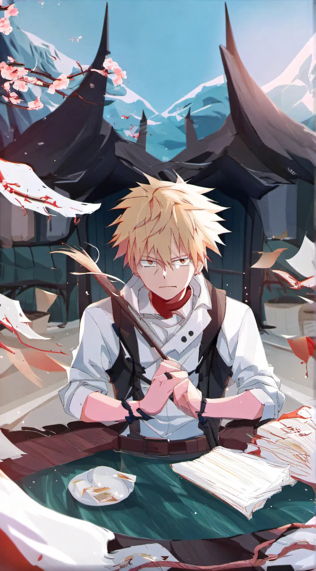 ai character: bakugo  background