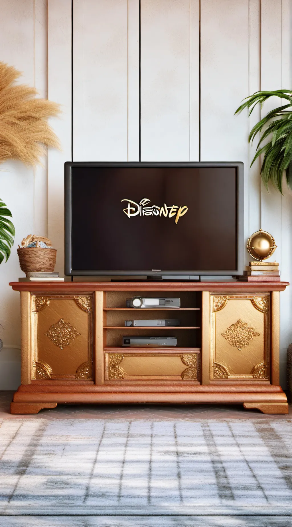 ai character: Walt Disney logo background