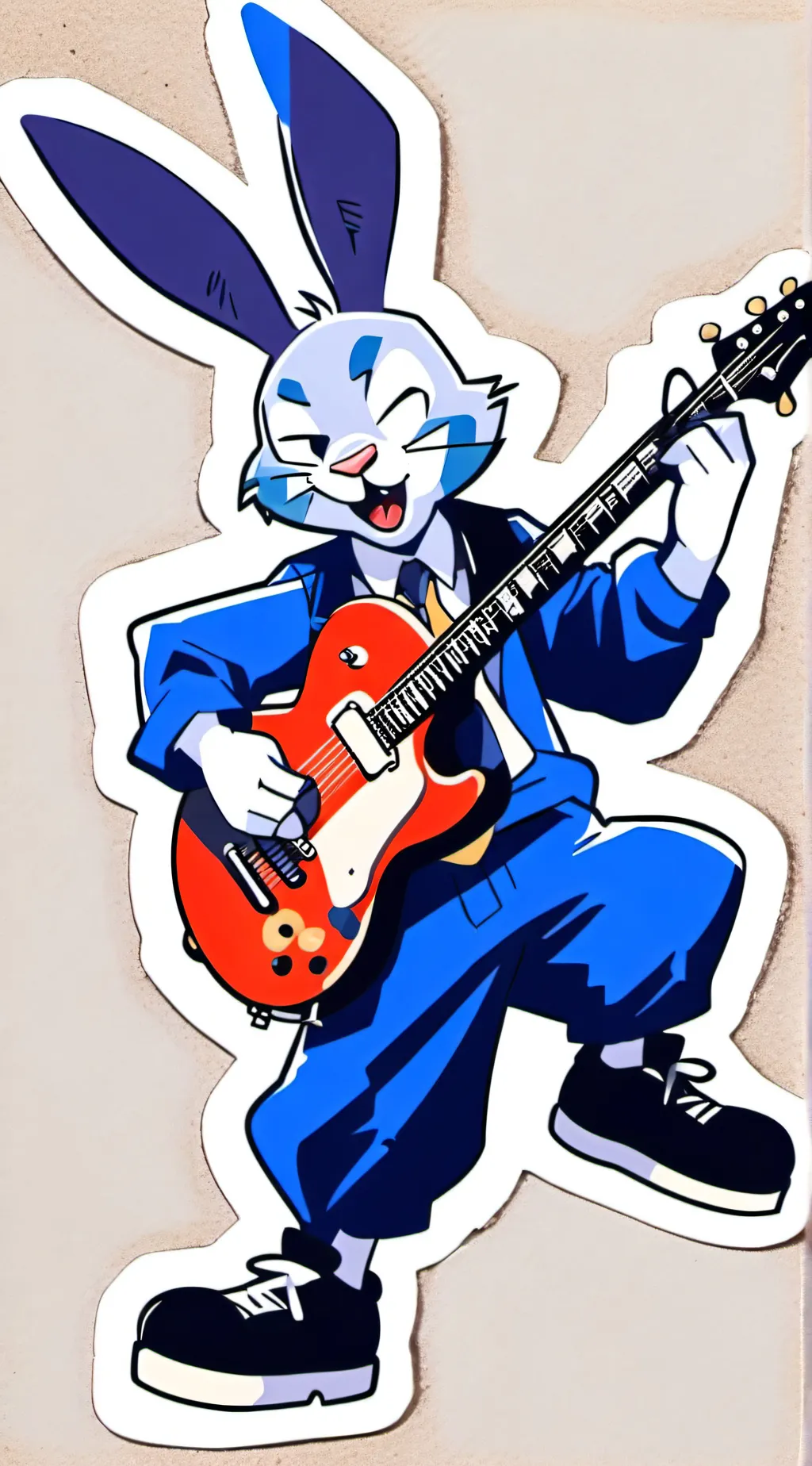 ai character: Glamrock bonnie background