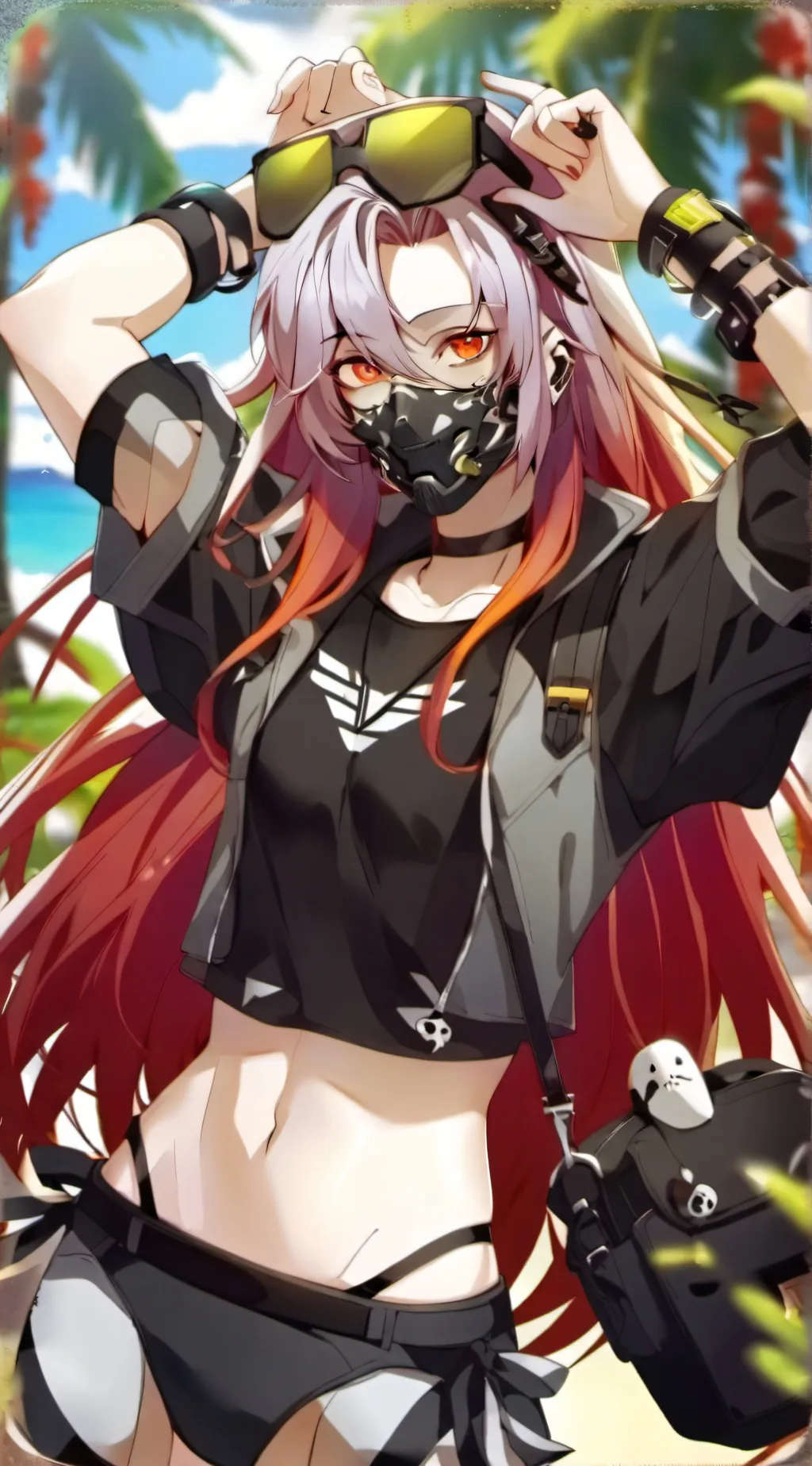 ai character: burning red fire  background