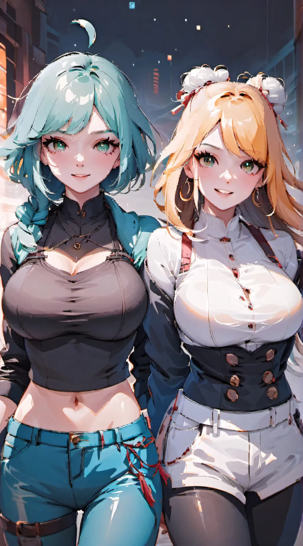 ai character: Maddie and Ruby background