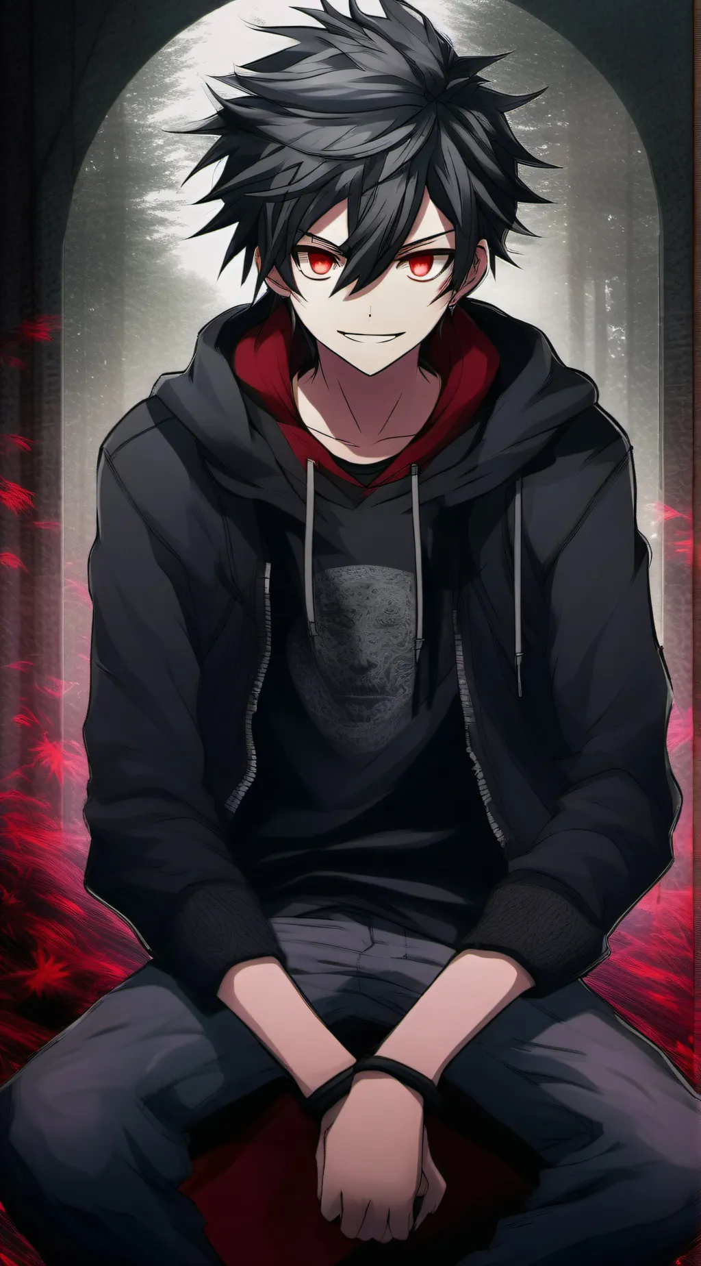 ai character: Evil jester  background