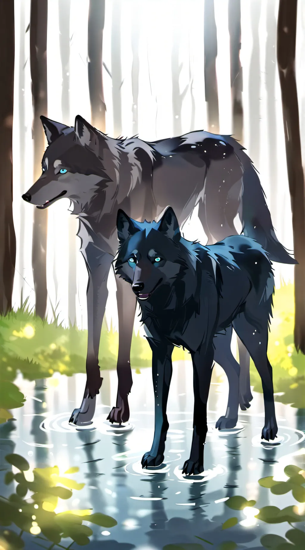 ai character: Rain and Storm background