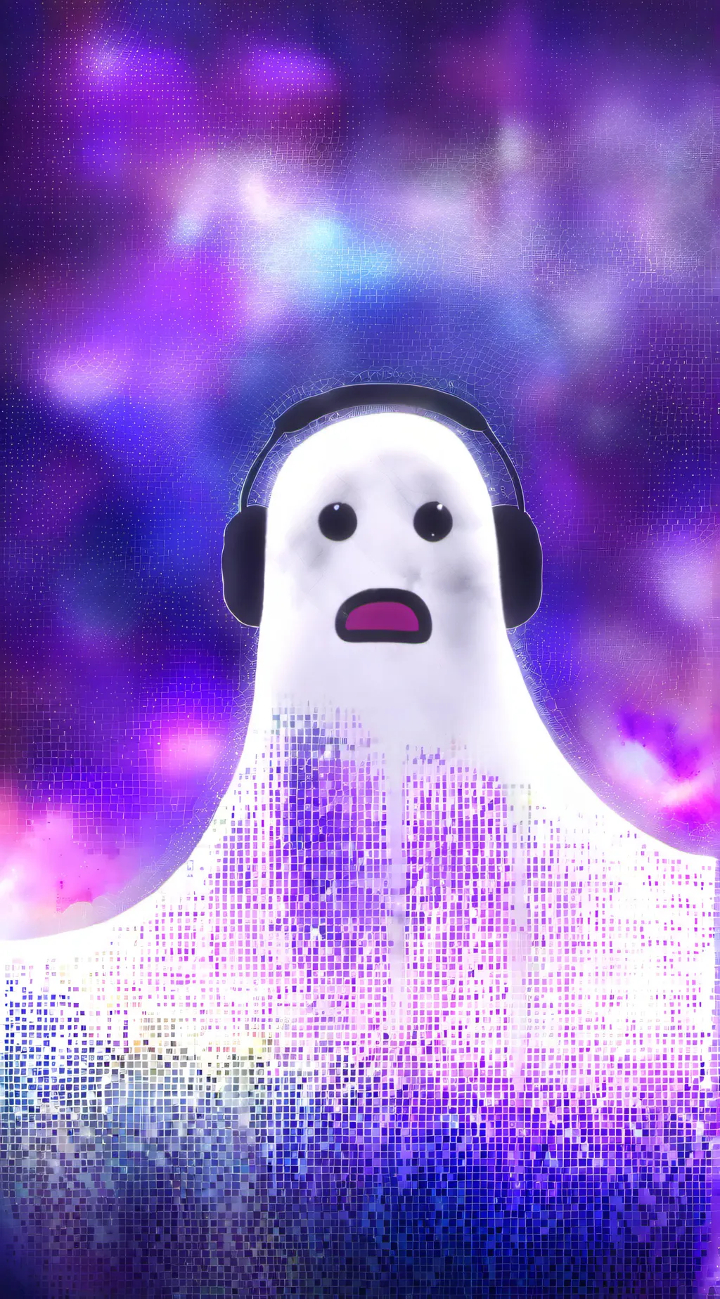 ai character: Napstablook  background