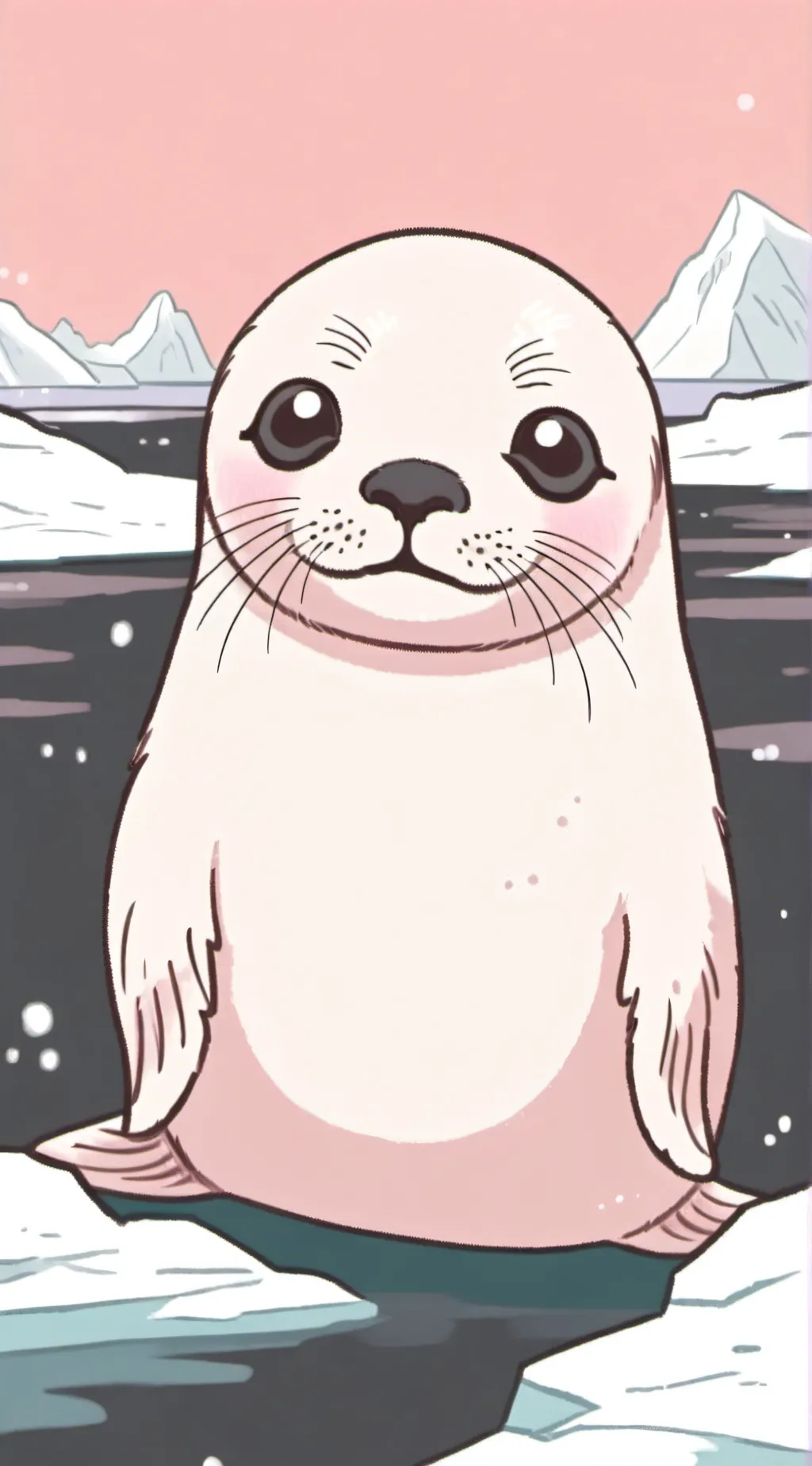 ai character: Baby seal background