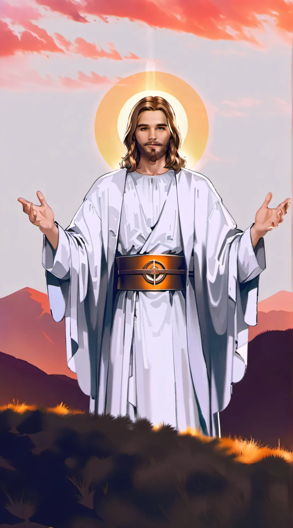 ai character: Jesus background