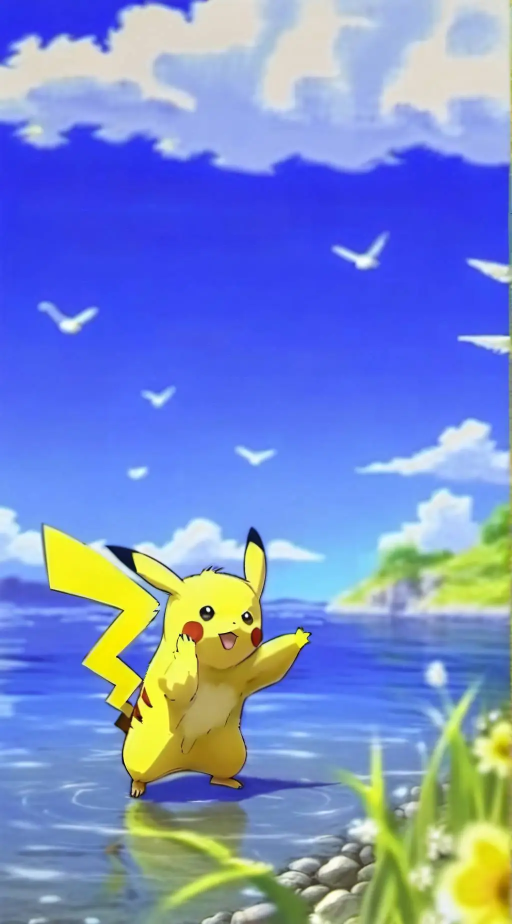 ai character: Pikachu  background
