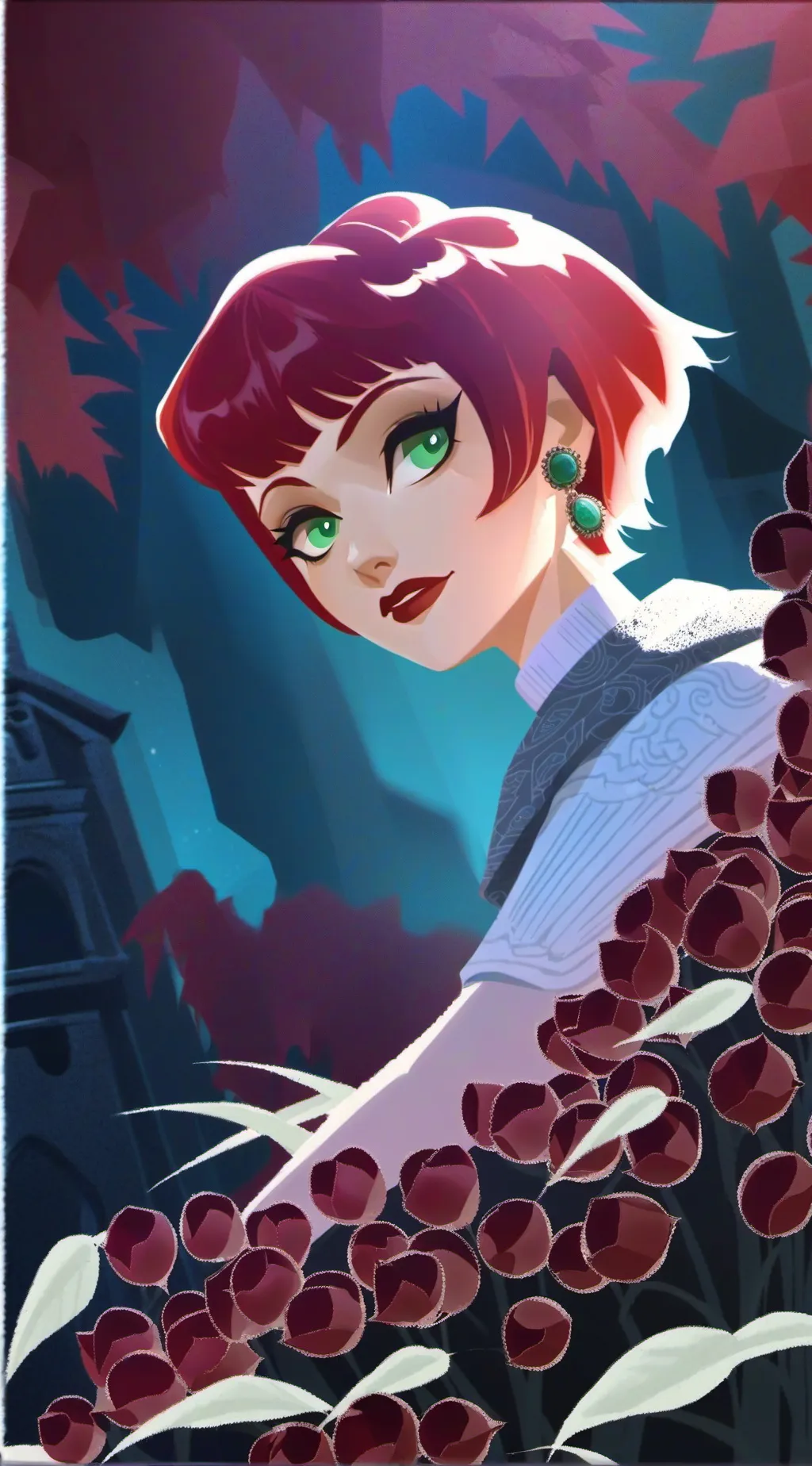 ai character: preppy girl background