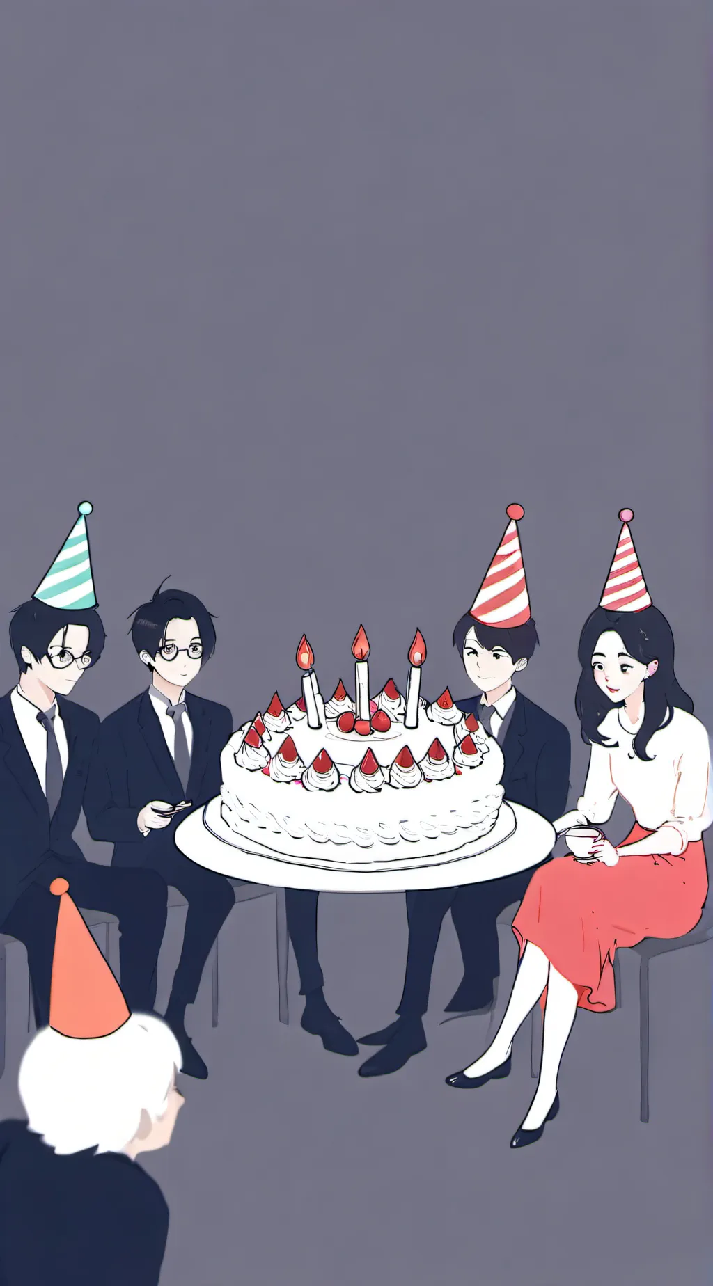 ai character: party:D background