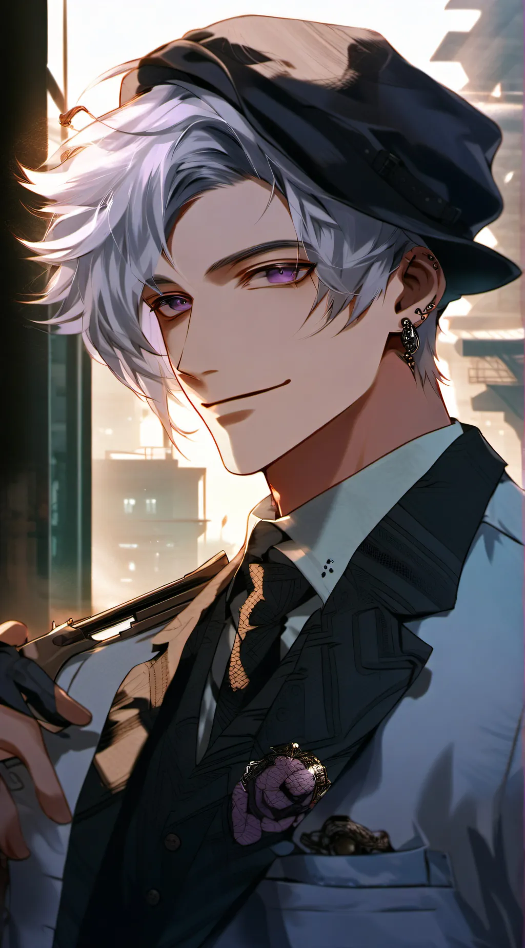ai character: Mafia boss Sanemi background