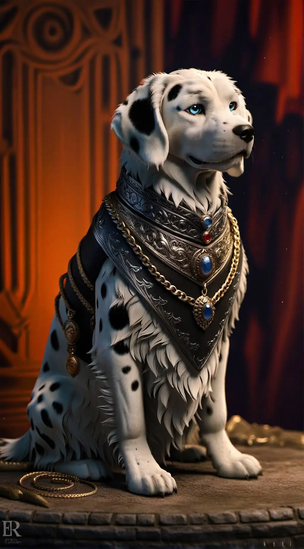 ai character: DALMATIAN  background