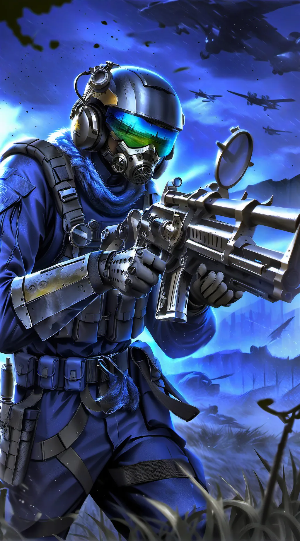 ai character: Miller Black background