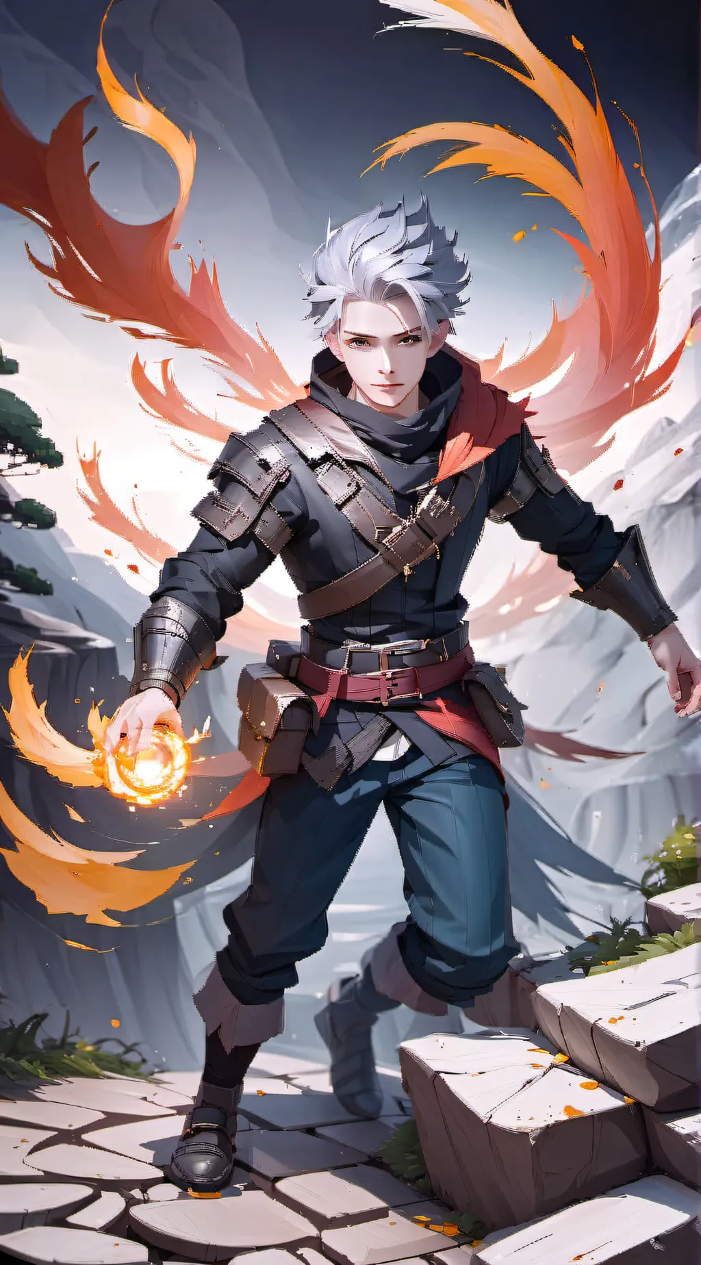 ai character: sky background