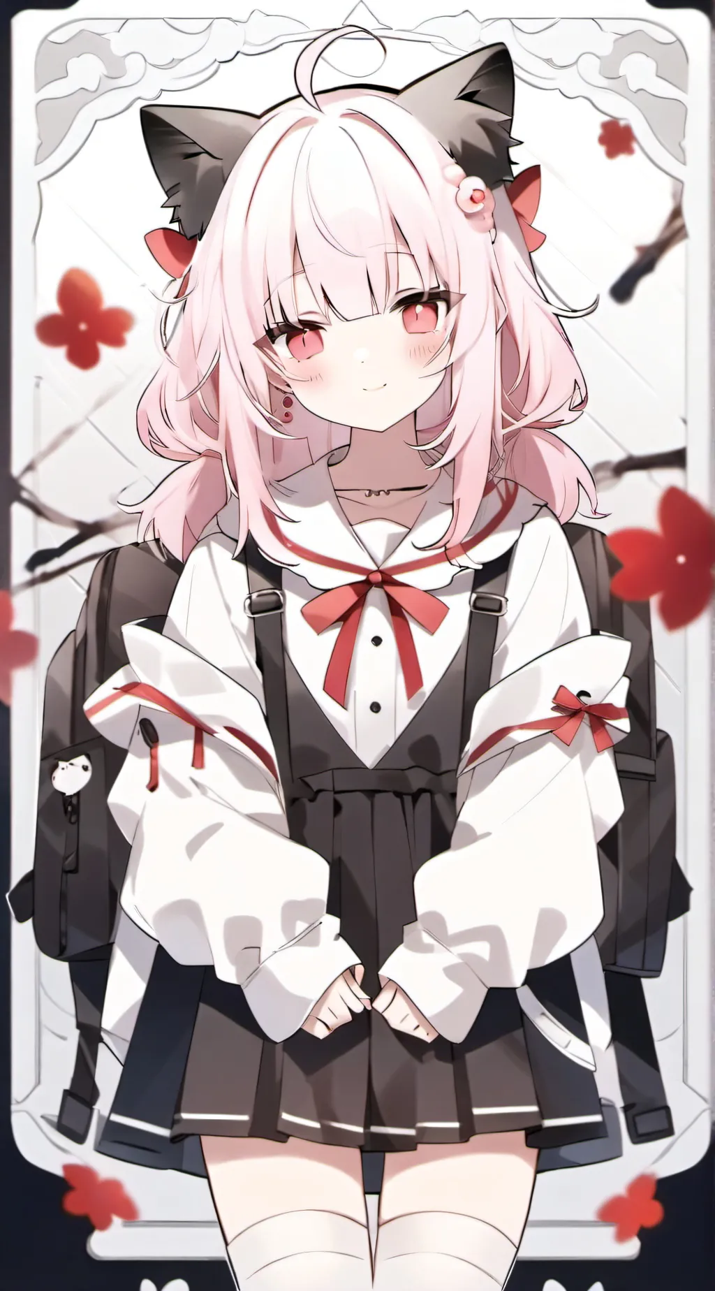 ai character: cat girl background