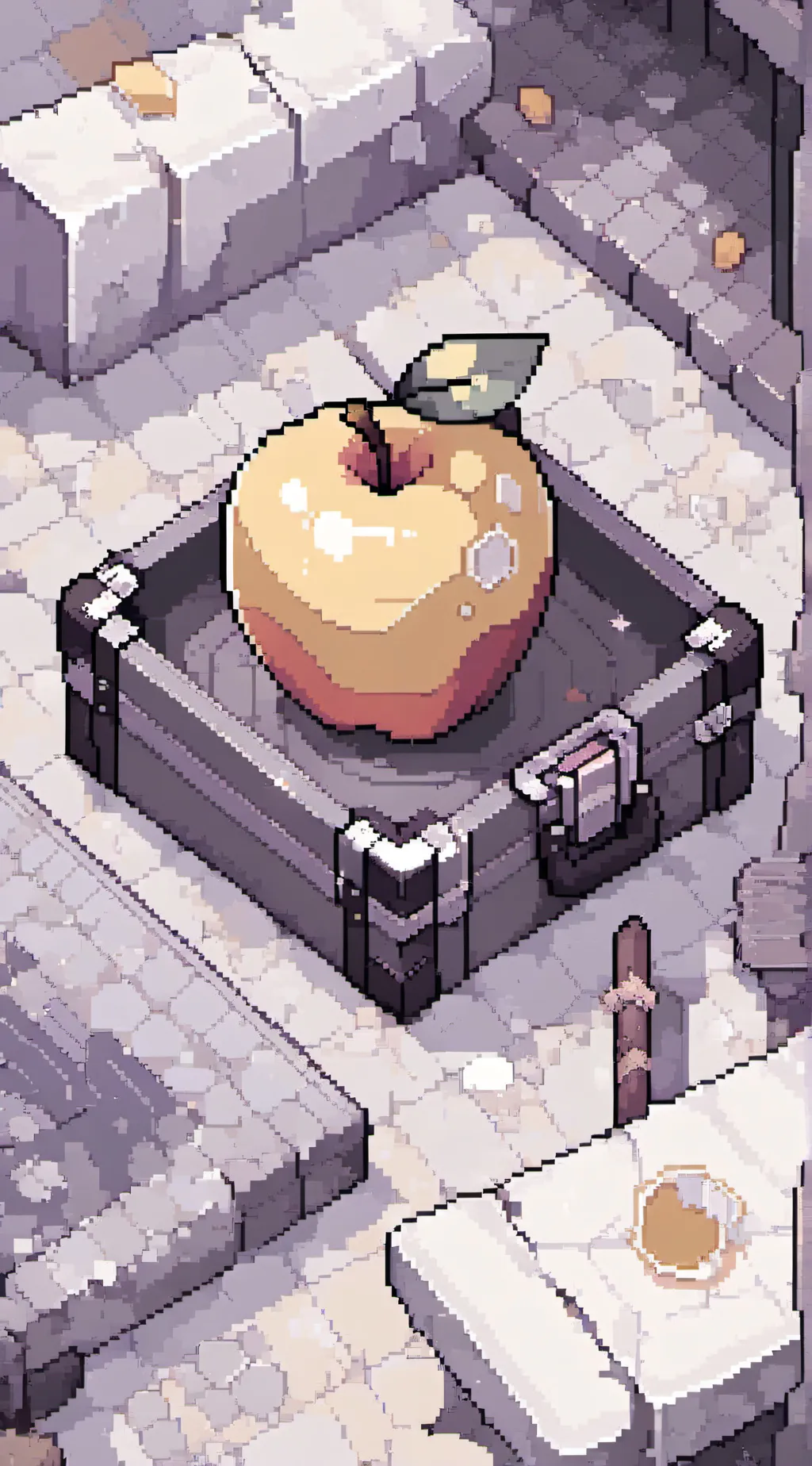 ai character: Yellow apple  background