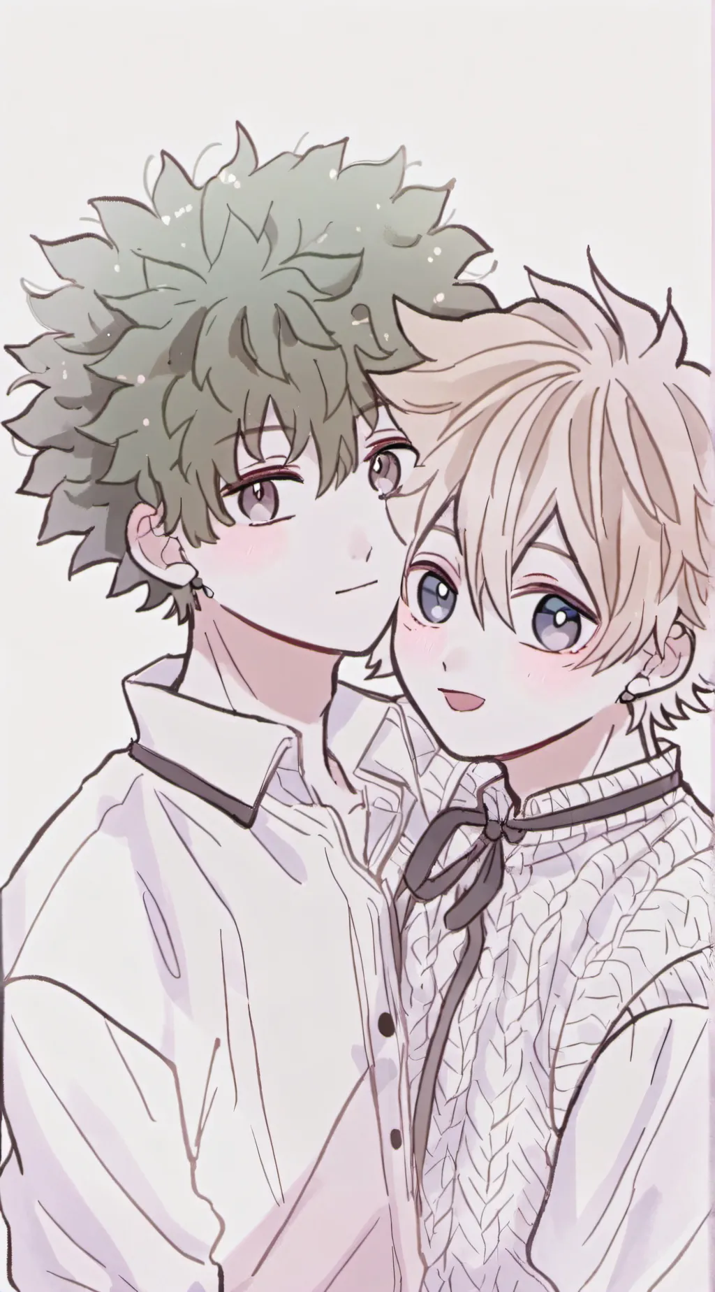 ai character: deku & Bakugo  background