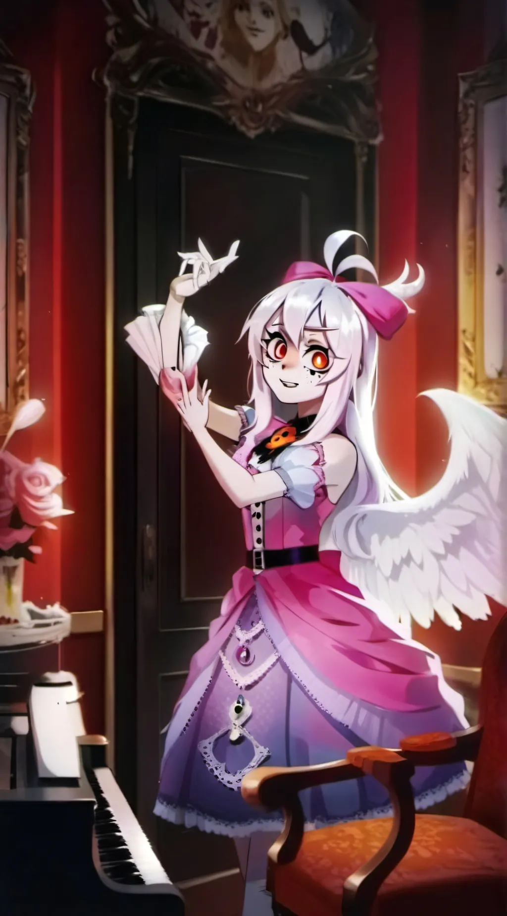 ai character: hh prancing you background