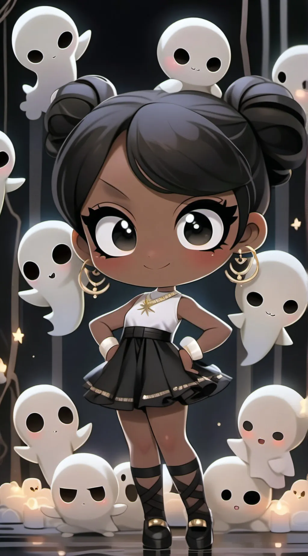 ai character: Ghosty  background