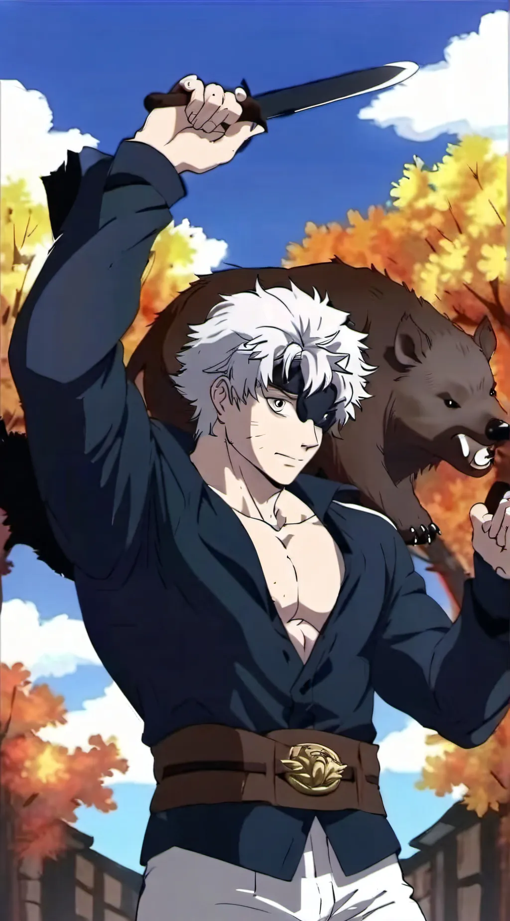 ai character: kny AU background