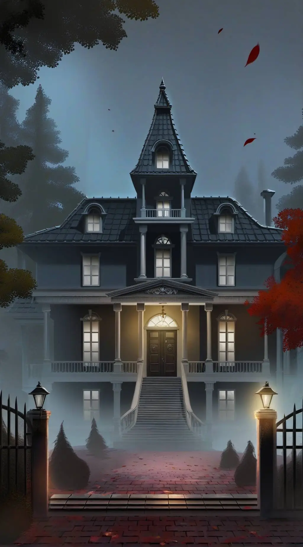 ai character: Creepypasta house background