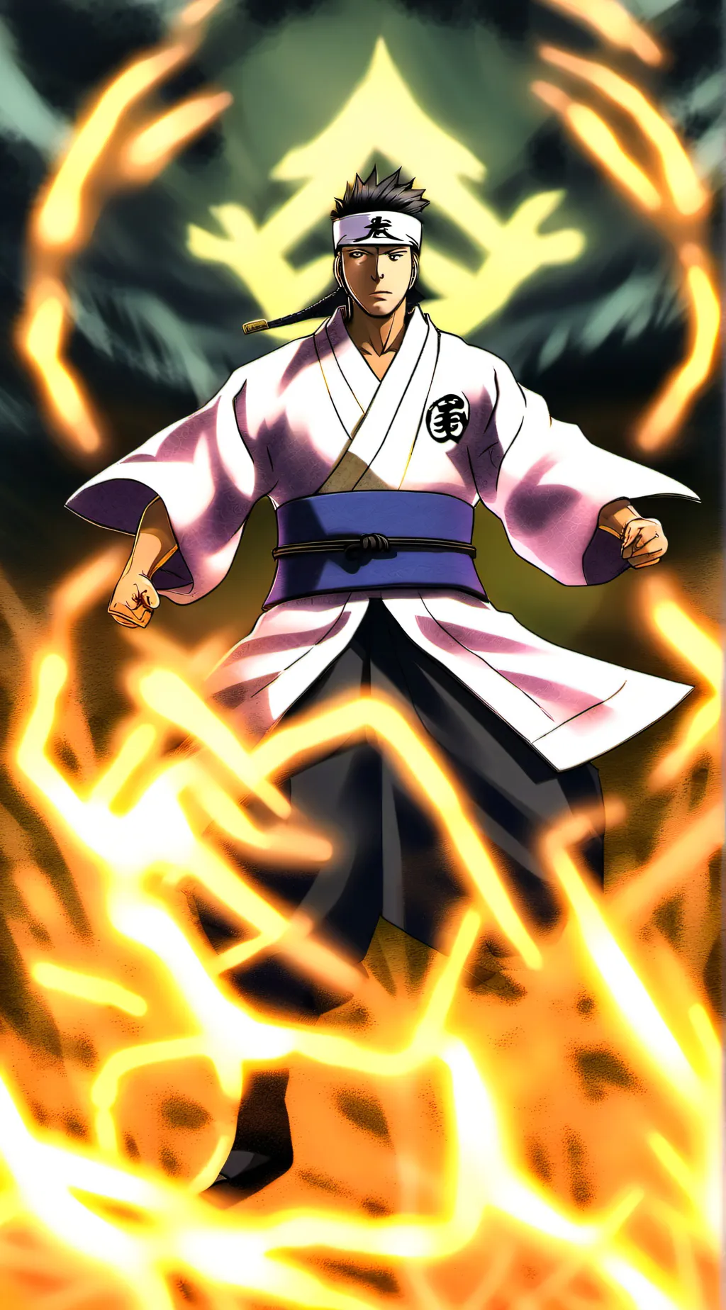 ai character: Ashura Otsuksuki  background