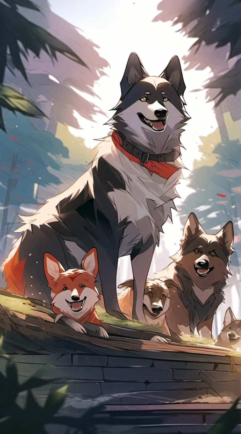 ai character: smiling Critters background