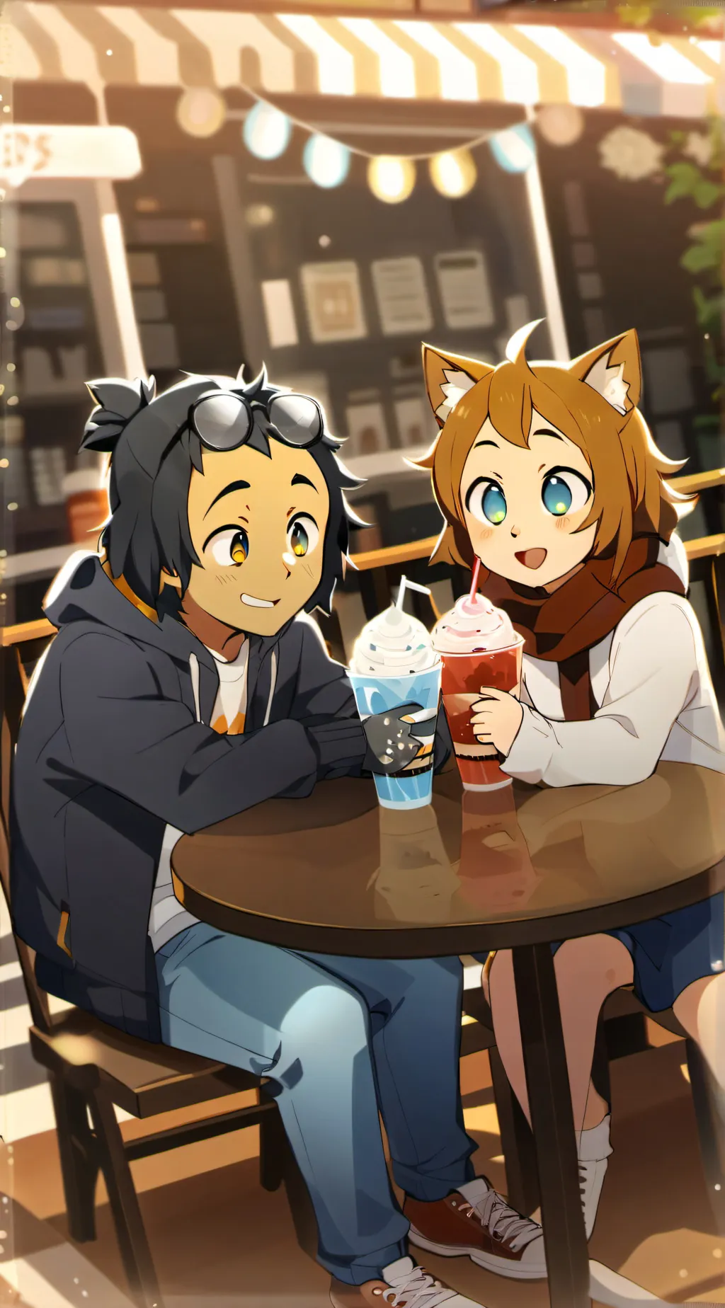 ai character: dogday and catnap! background