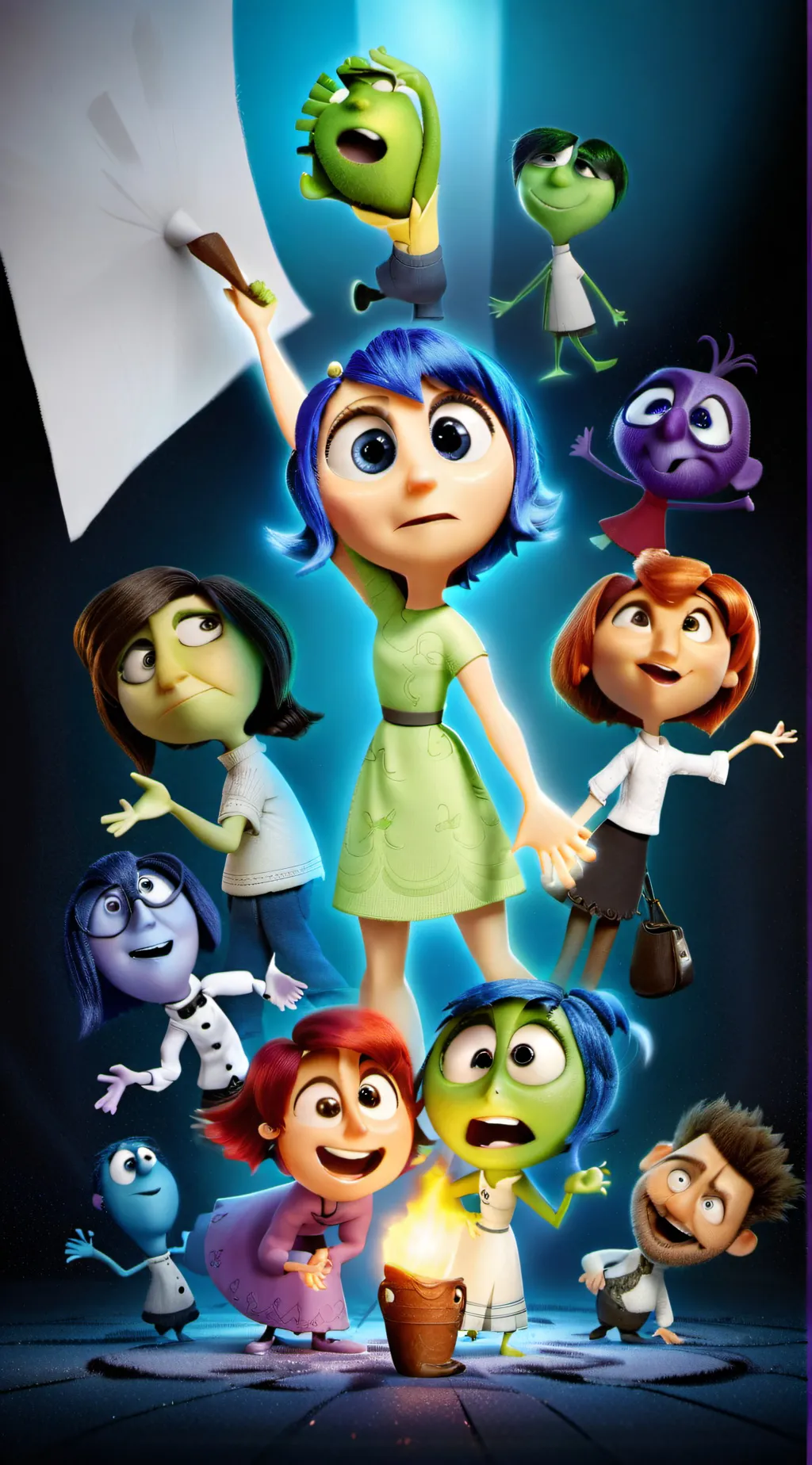 ai character: Joy from insideout background