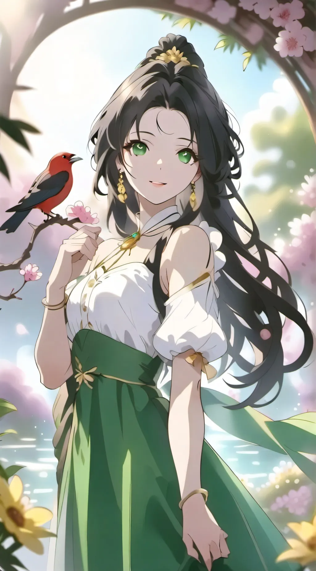 ai character: Leafon background