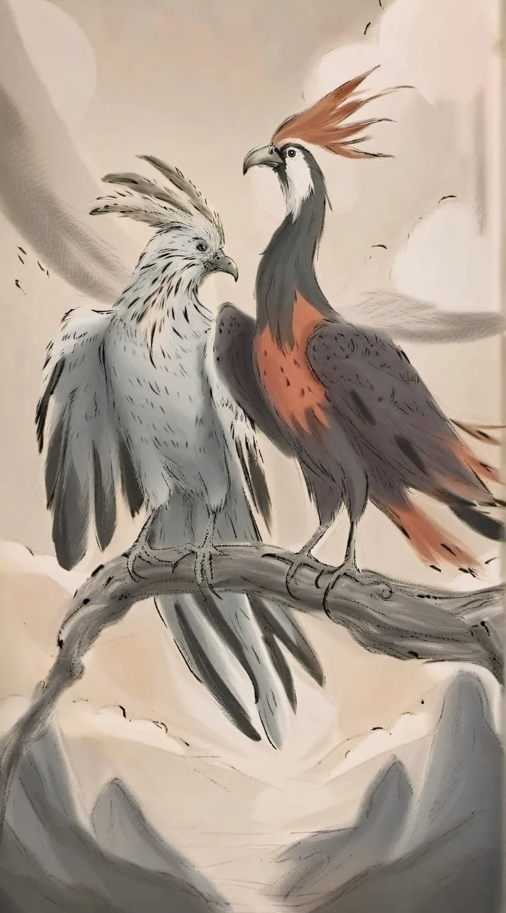 ai character: griff and phoenix background