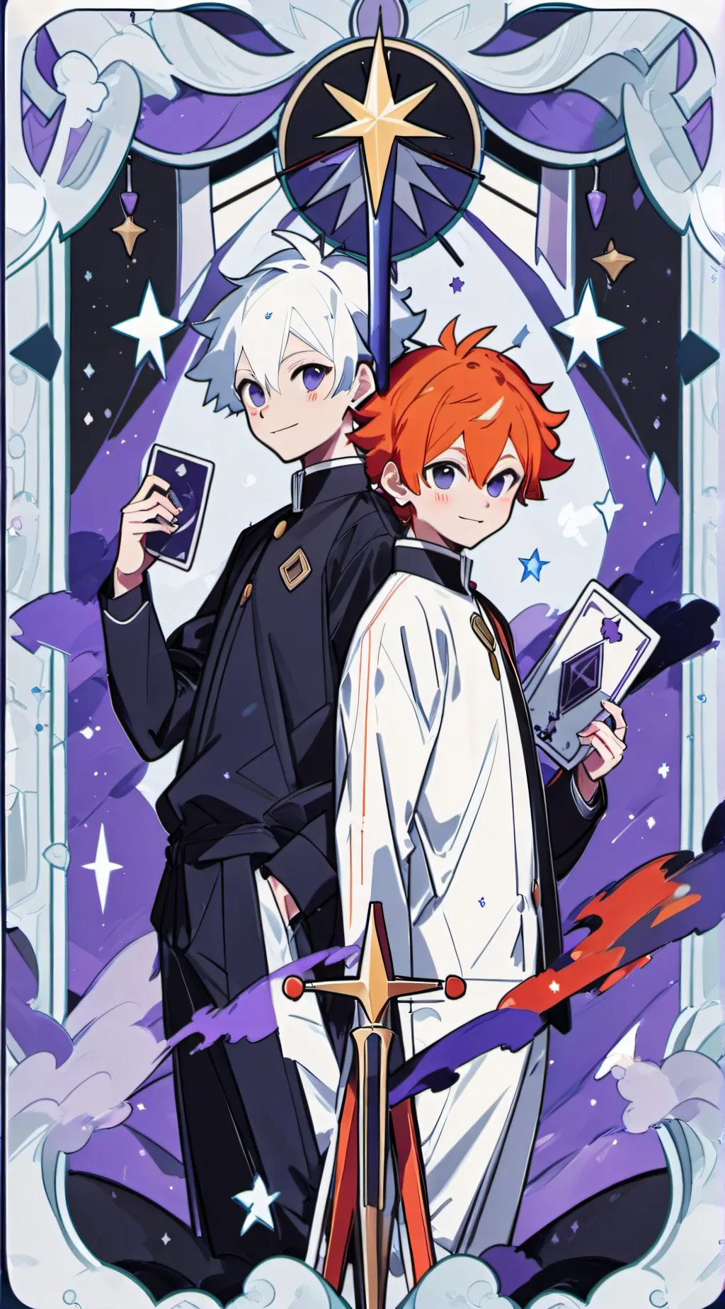 ai character: todoroki & bakugo background