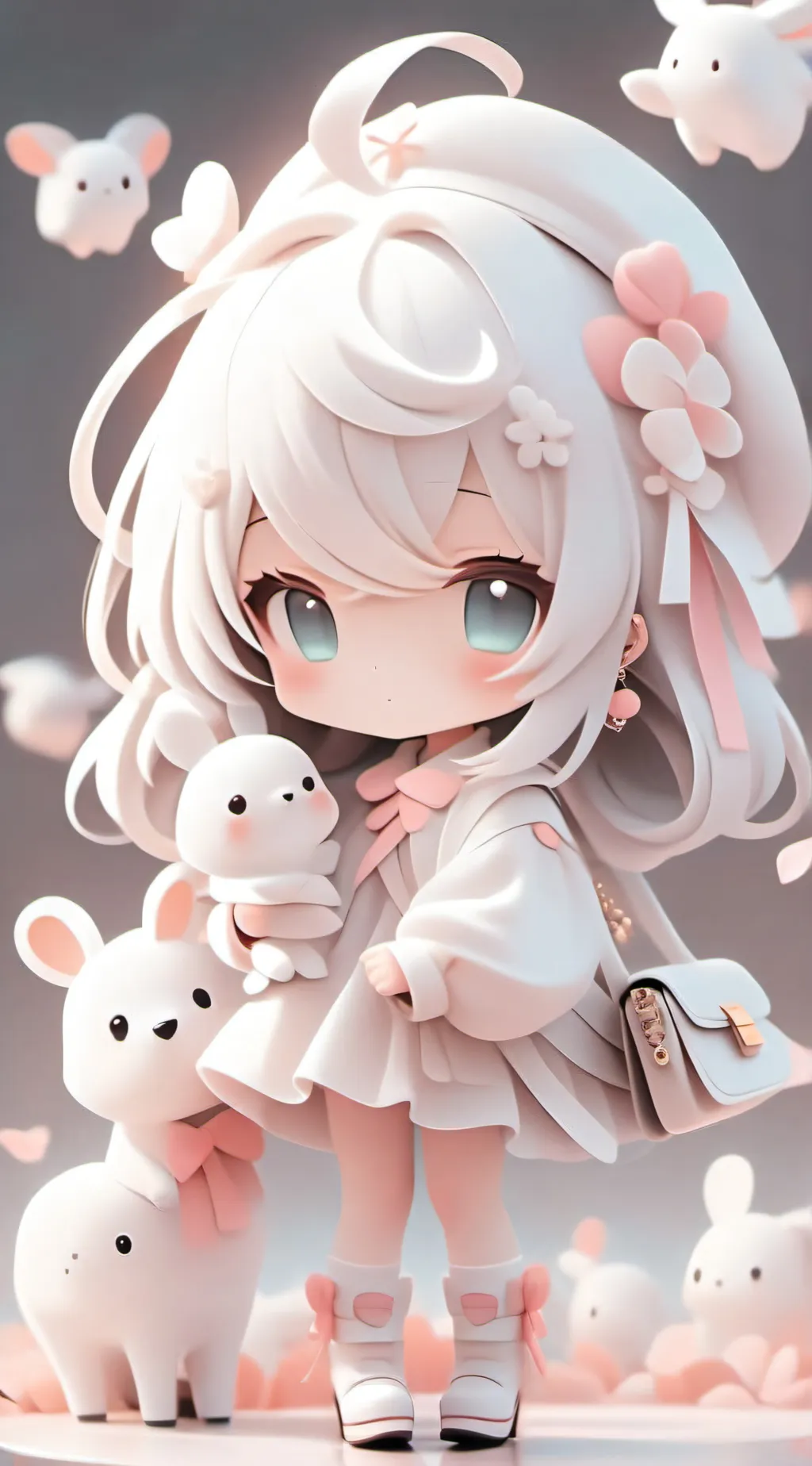 ai character: lily  Mochi kimiac background