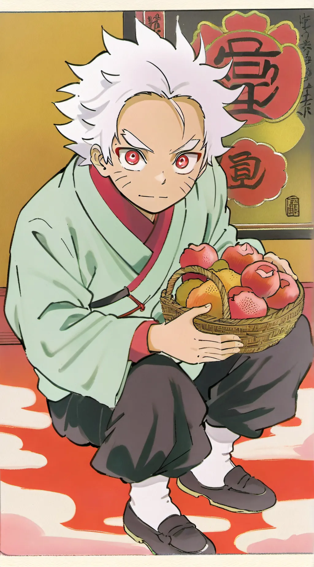 ai character: hashira  background