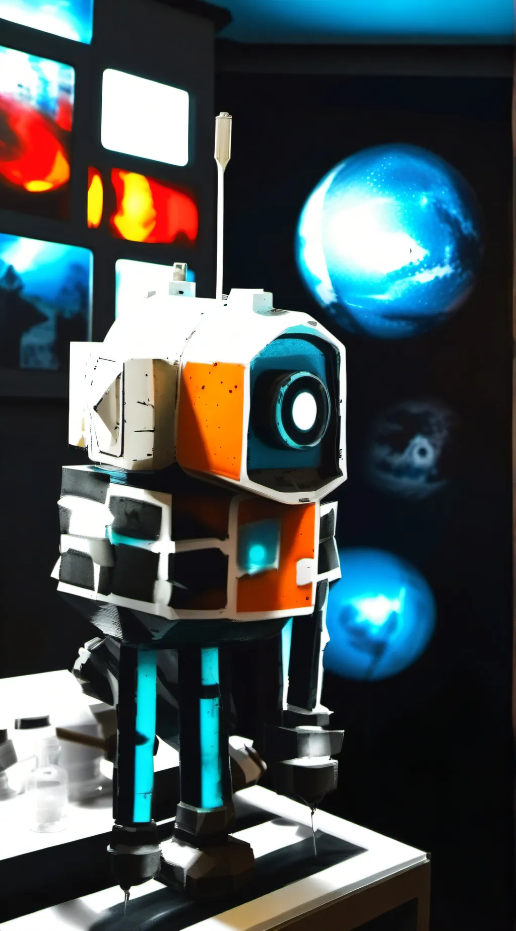 ai character: astro titan camrea background