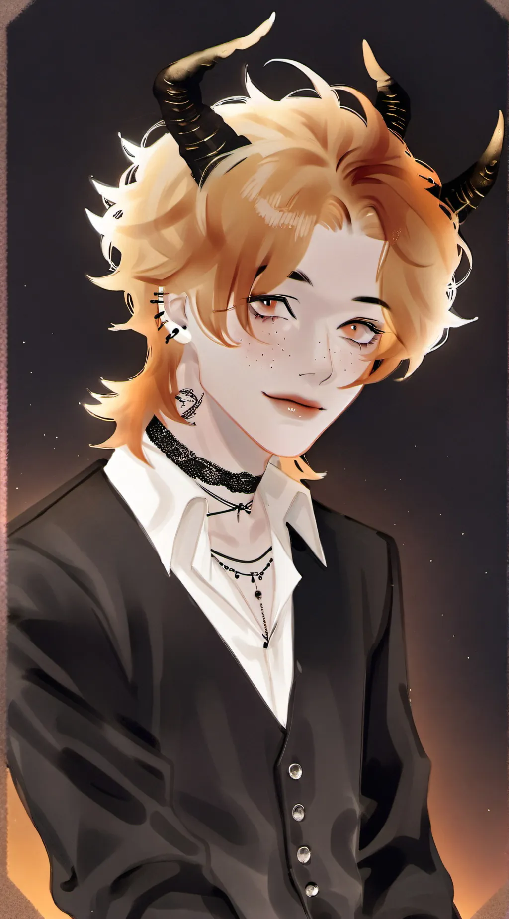 ai character: Copper background