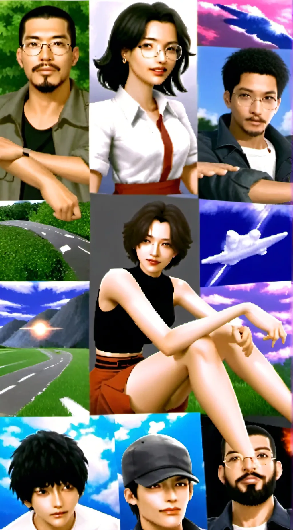 ai character: 1 sister and 4 bro background