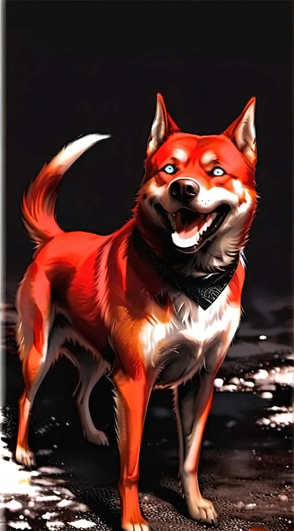 ai character: Smile dog  background