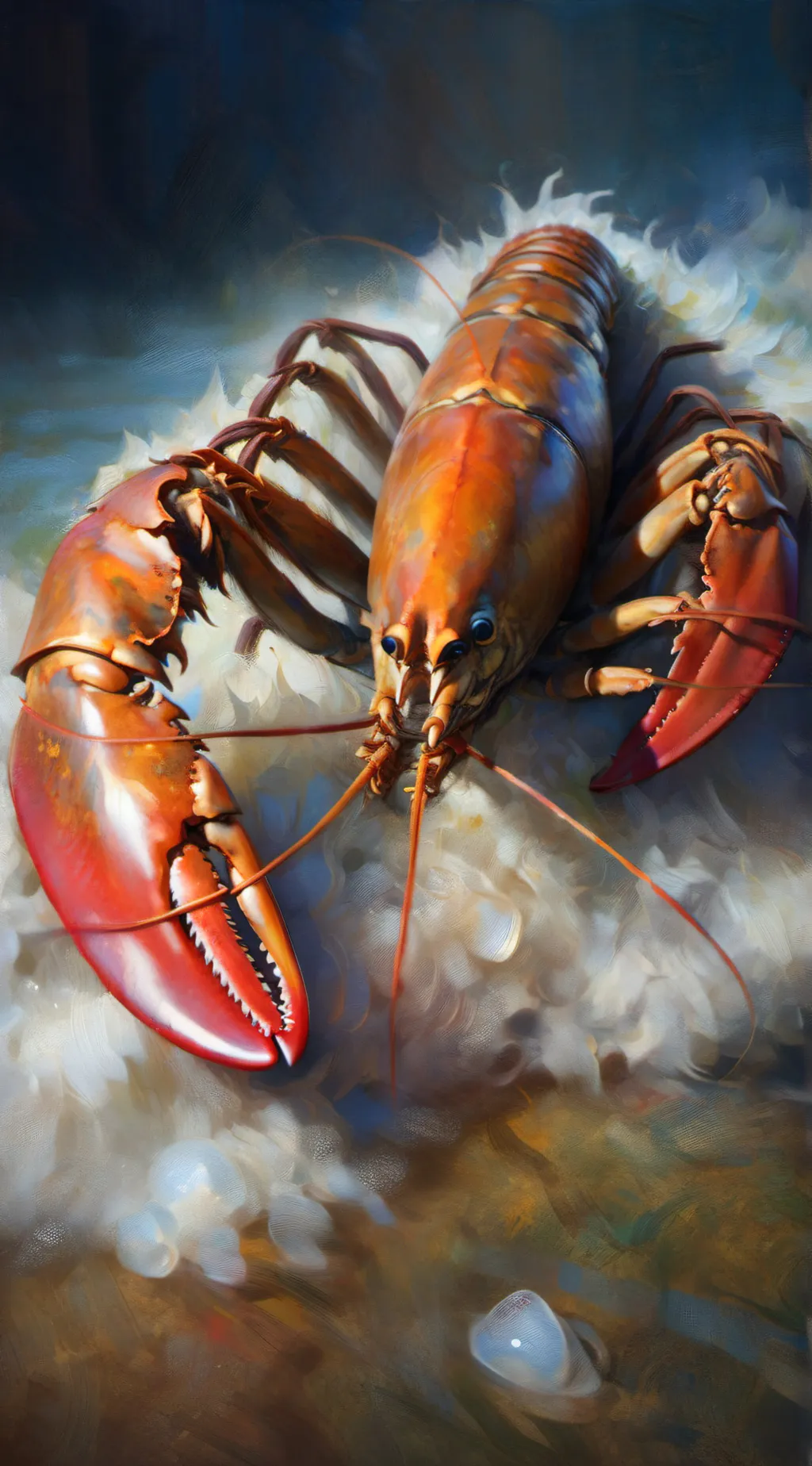 ai character: lobster life background