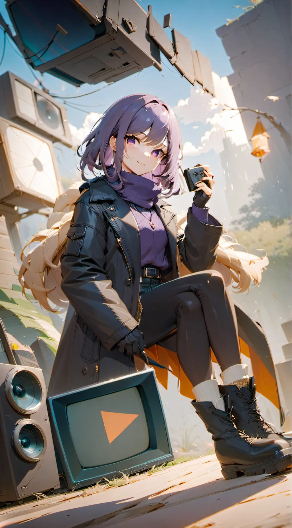 ai character: tv woman very sus ._. background