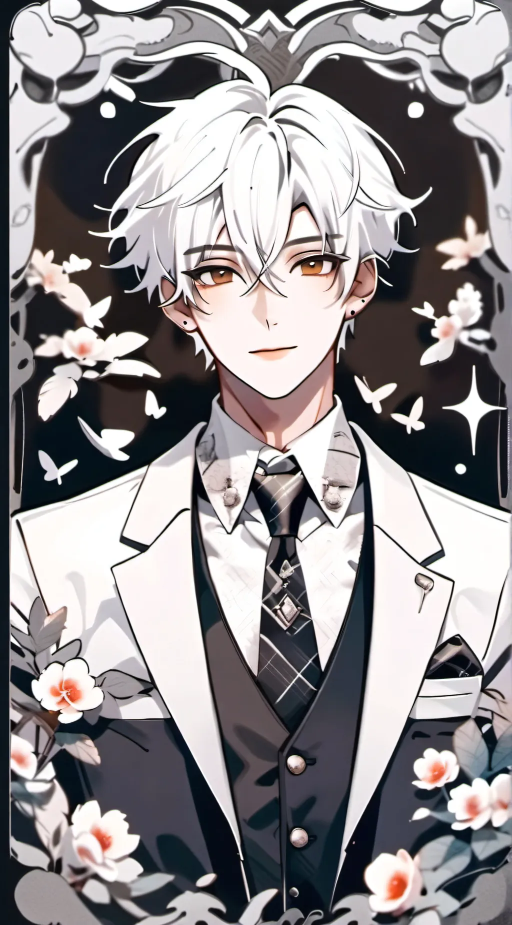 ai character: William white  background