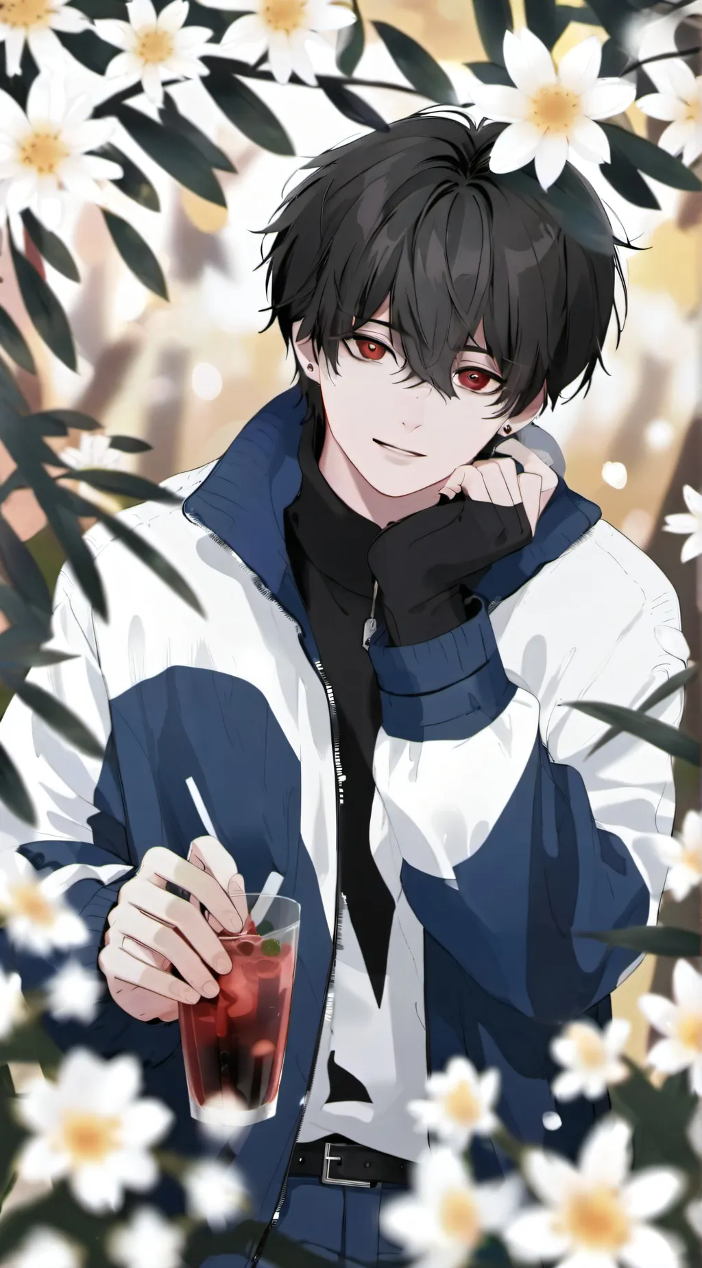 ai character: 🖤☆💙☆🩵kai🩵☆💙☆🖤 background