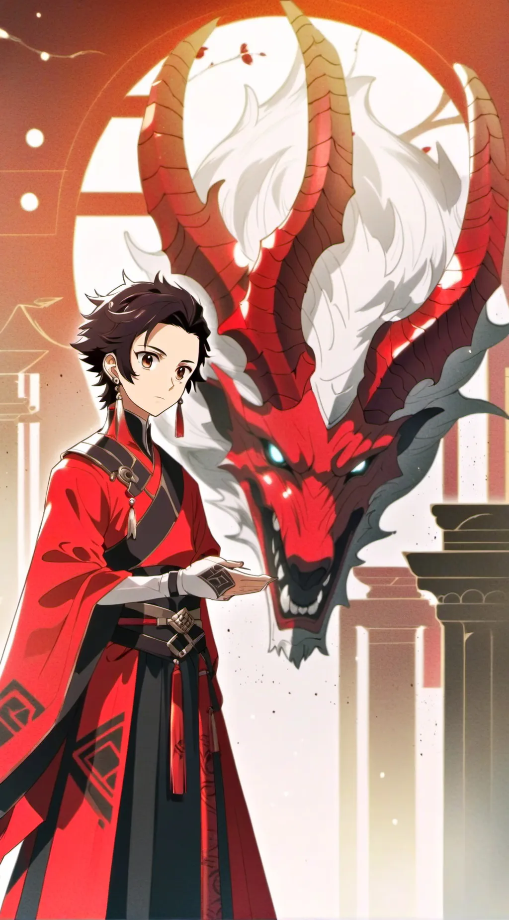 ai character: Tanjiro kamado  background