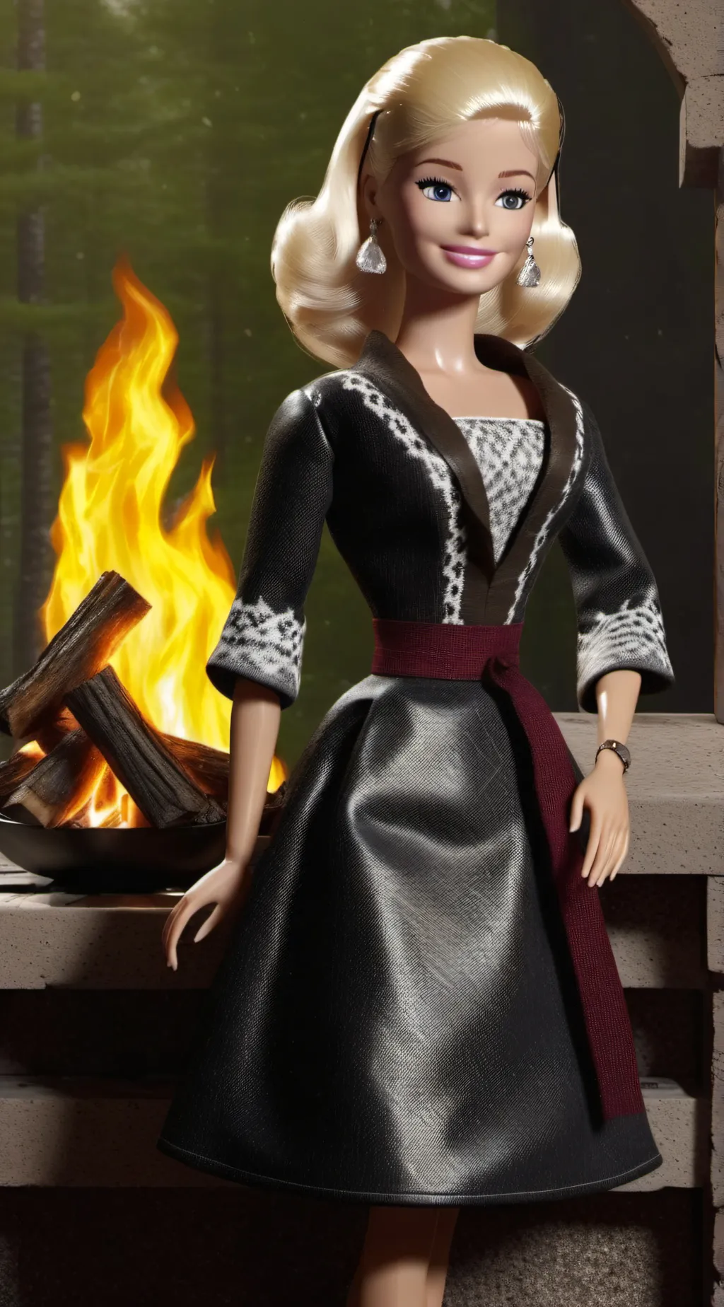 ai character: barbie ex background