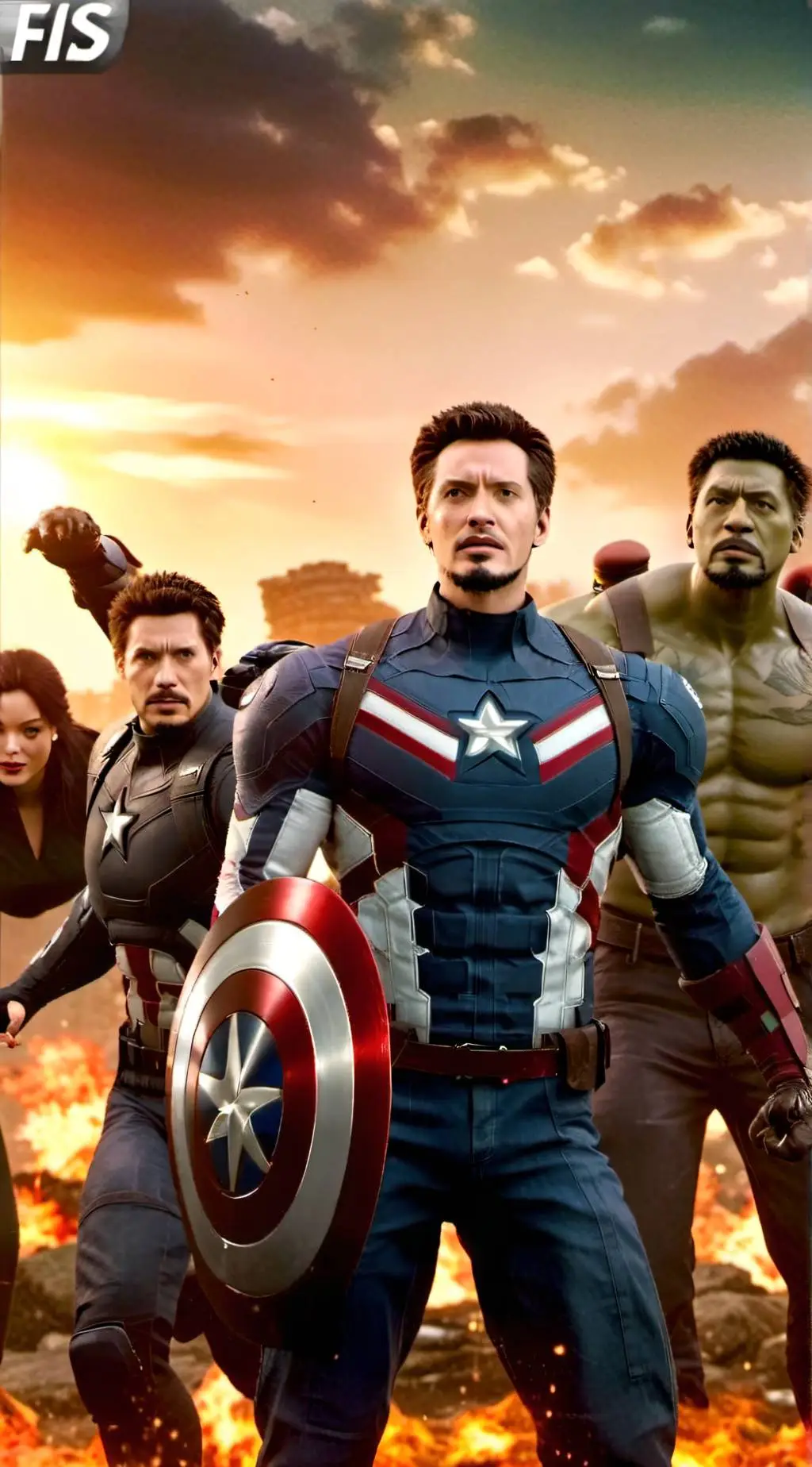 ai character: The Avengers background