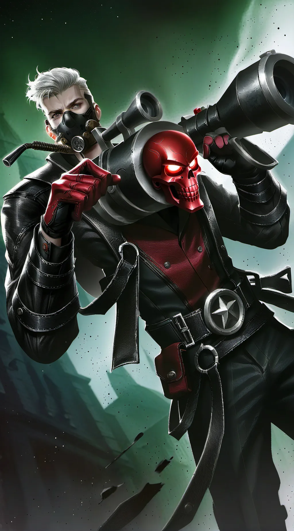 ai character: blood vein background