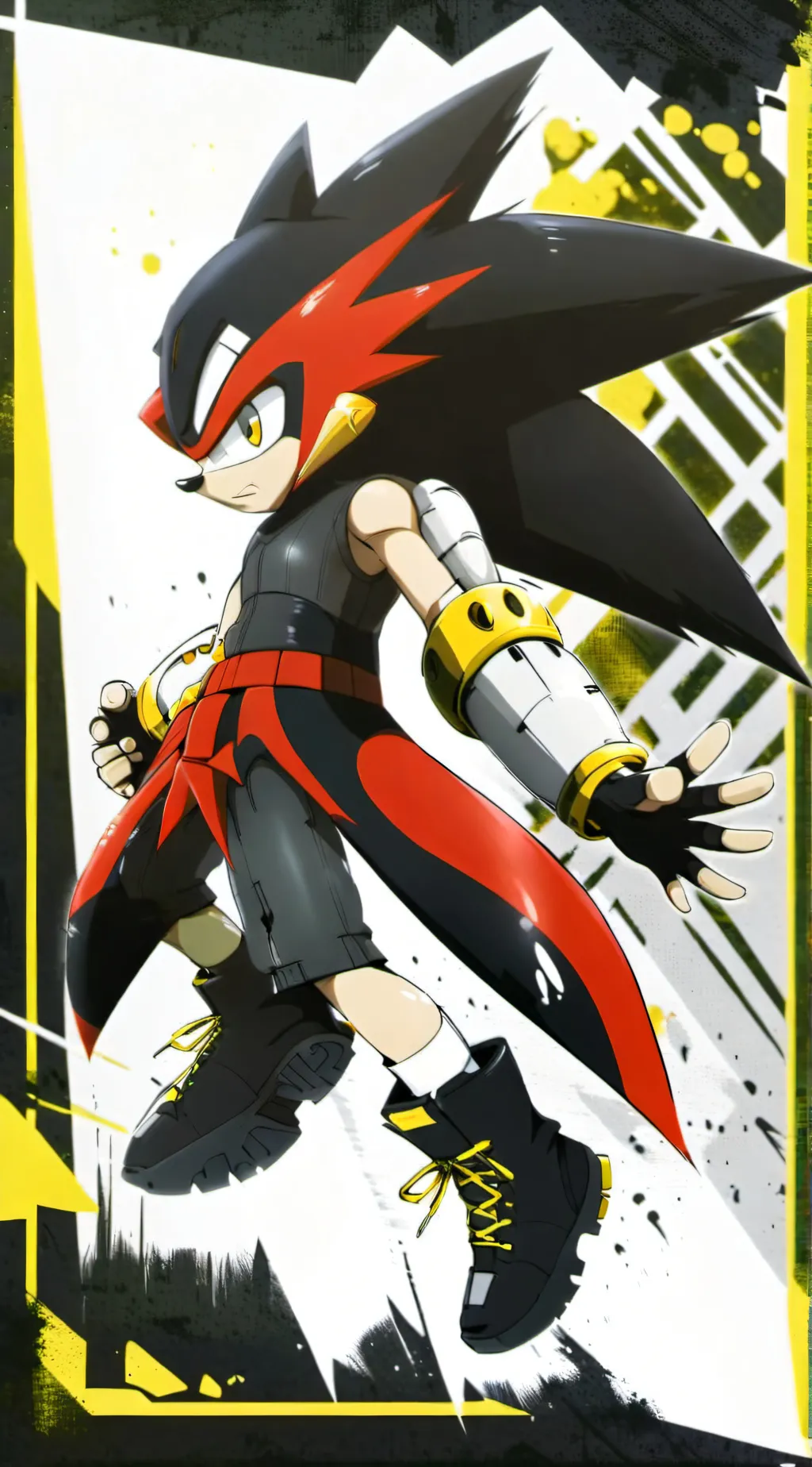 ai character: Metal shadow  background